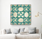Woven Symmetry VI by Chariklia Zarris on GIANT ART - green patterns