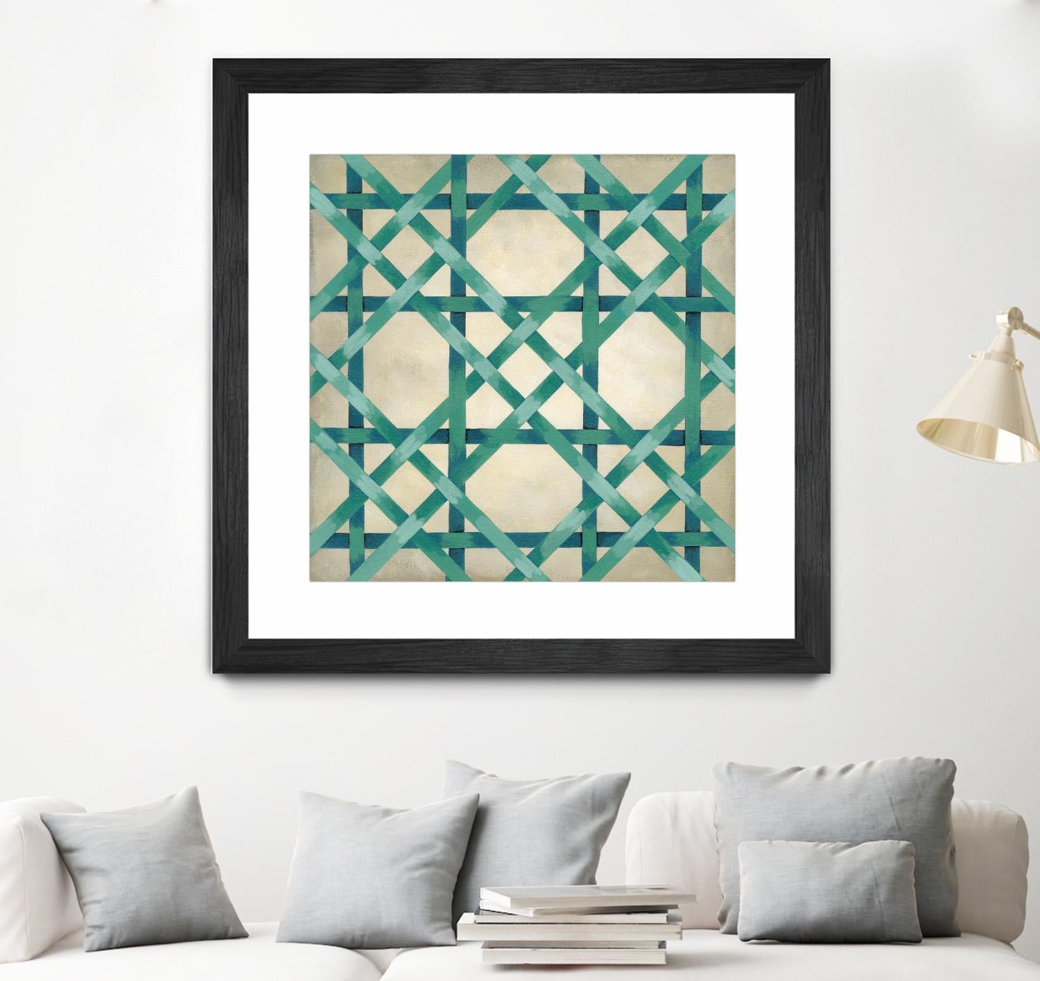 Woven Symmetry VI by Chariklia Zarris on GIANT ART - green patterns