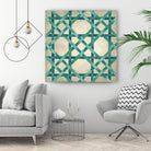 Woven Symmetry VI by Chariklia Zarris on GIANT ART - green patterns
