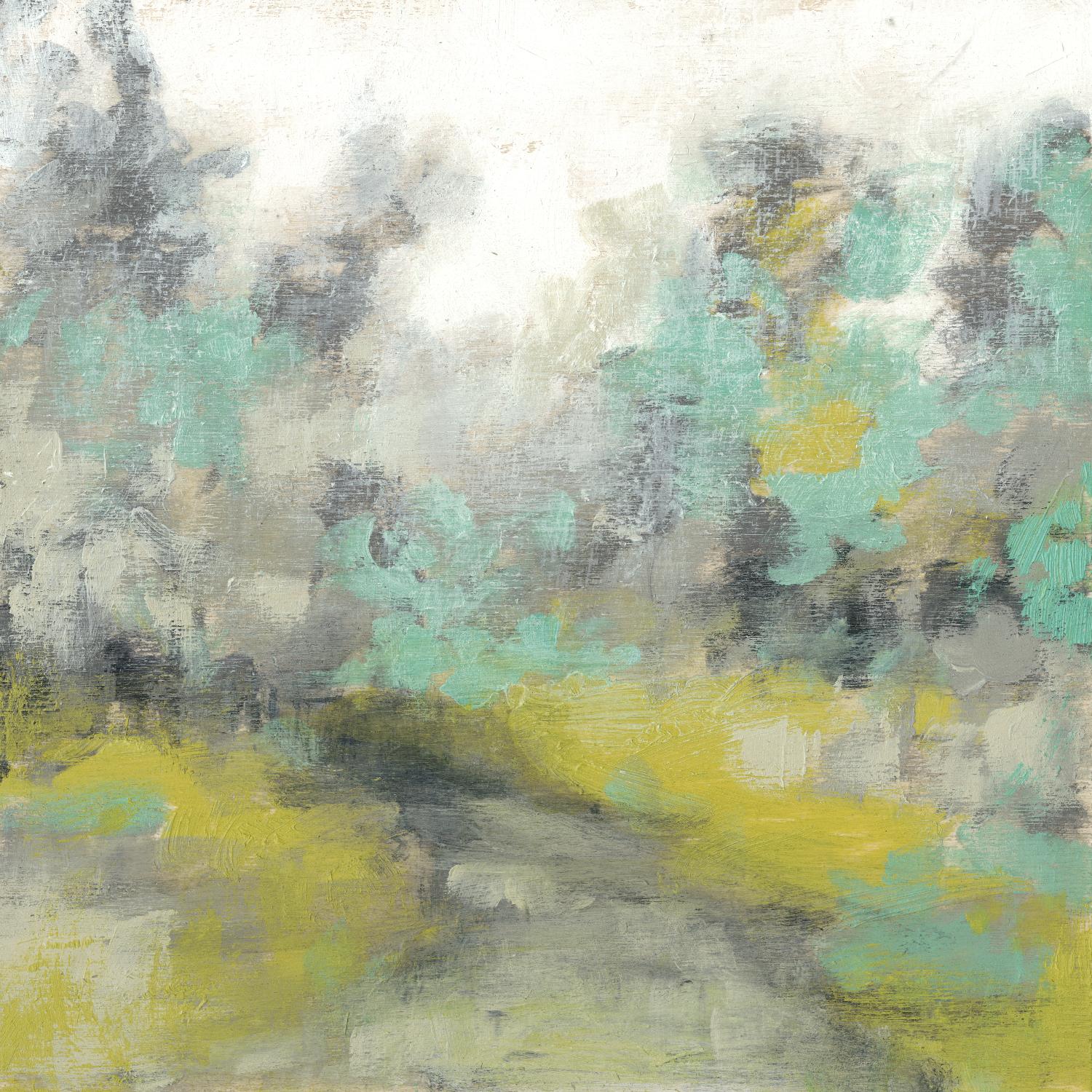 Pastel Walk II by Jennifer Goldberger on GIANT ART - green abstract