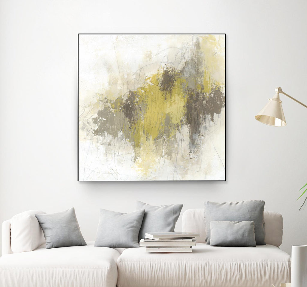 Saffron Abstract I by June Erica Vess on GIANT ART - yellow abstract abstract