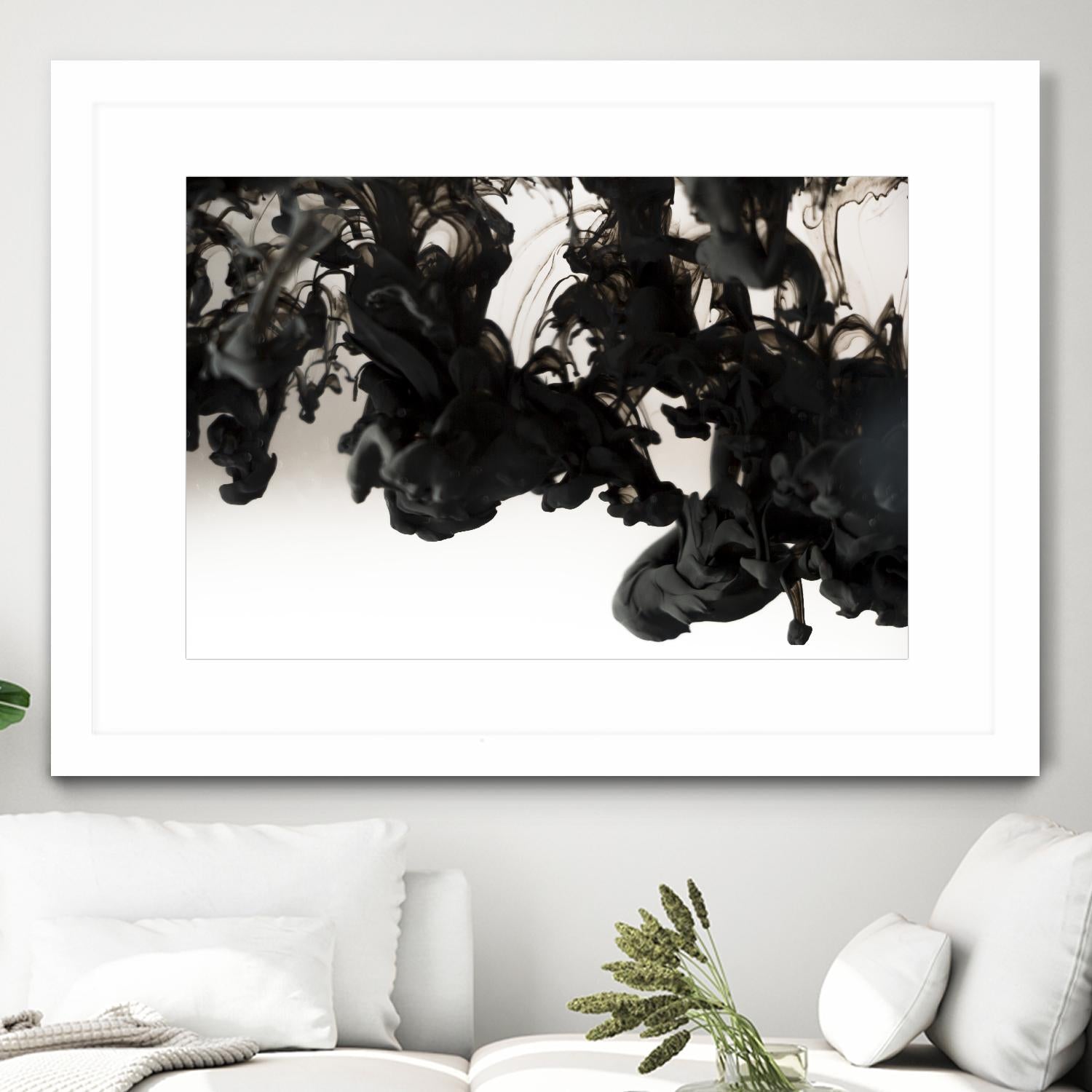 Black smoke by Pexels on GIANT ART - white abstract