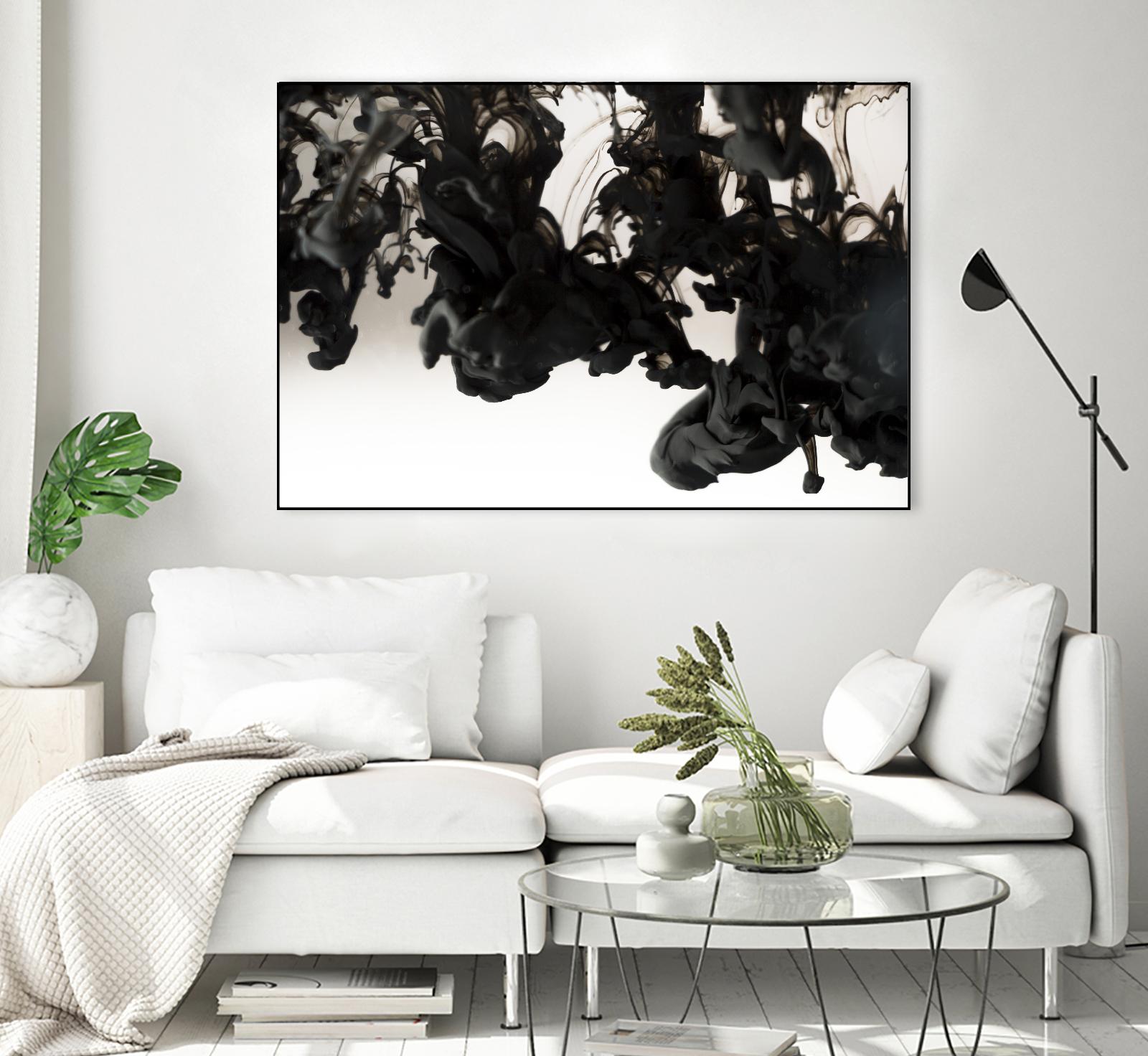 Black smoke by Pexels on GIANT ART - white abstract