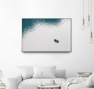 Lonely boat by Pexels on GIANT ART - blue nautical