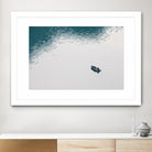 Lonely boat by Pexels on GIANT ART - blue nautical