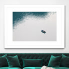 Lonely boat by Pexels on GIANT ART - blue nautical