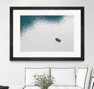 Lonely boat by Pexels on GIANT ART - blue nautical