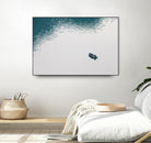 Lonely boat by Pexels on GIANT ART - blue nautical