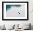 Lonely boat by Pexels on GIANT ART - blue nautical