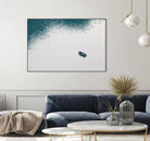 Lonely boat by Pexels on GIANT ART - blue nautical