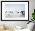 On top of the city by Pexels on GIANT ART - white city scene city above clouds