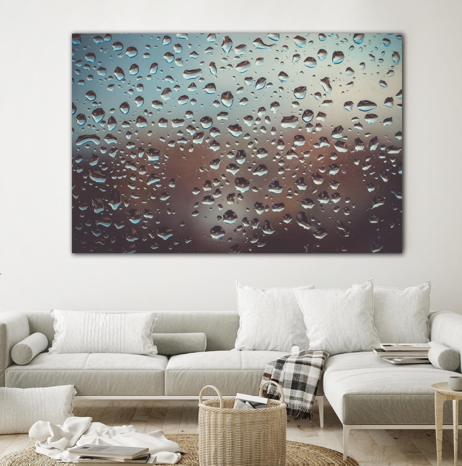 Rain drops by Pexels on GIANT ART - brown photo art