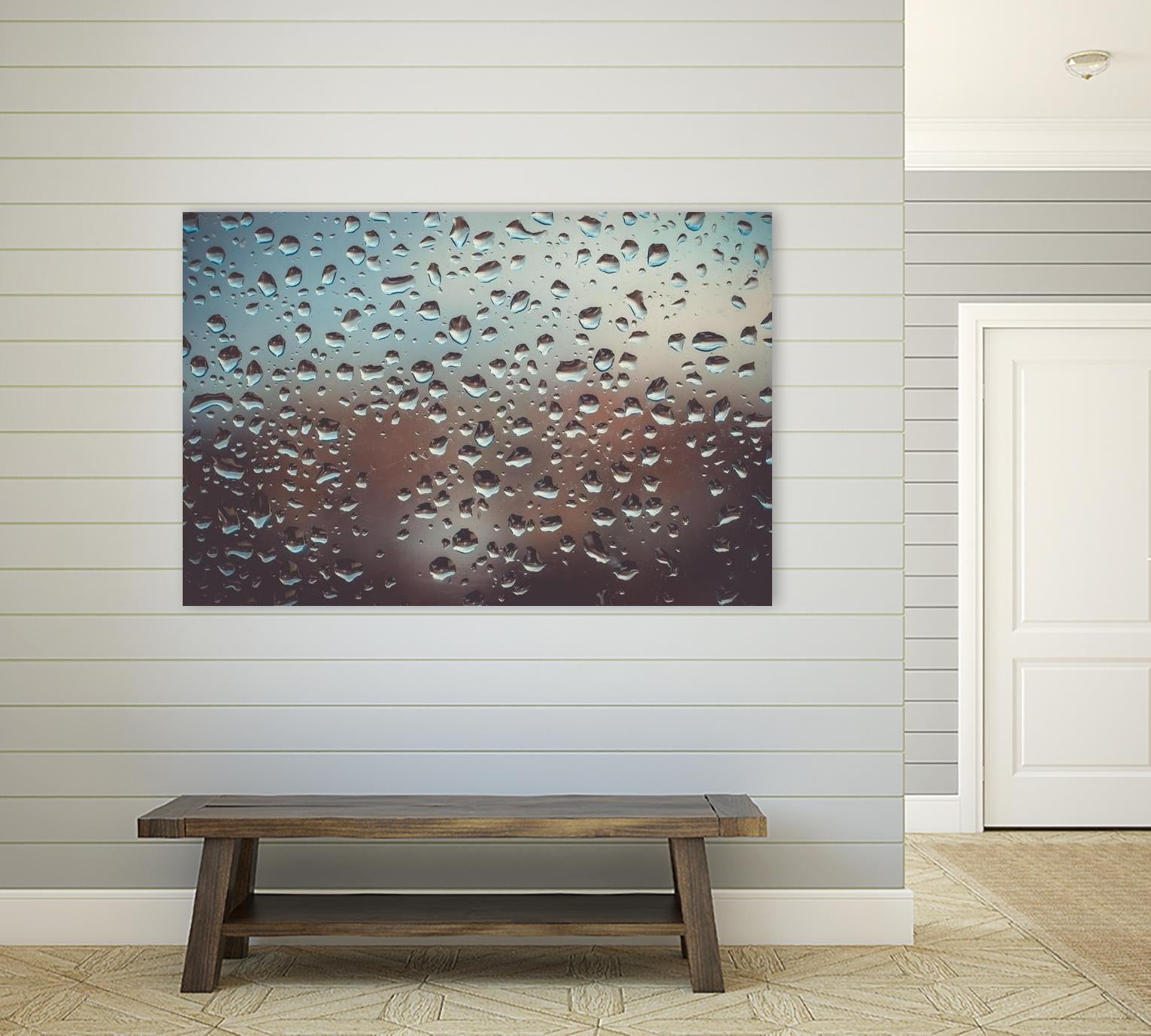 Rain drops by Pexels on GIANT ART - brown photo art