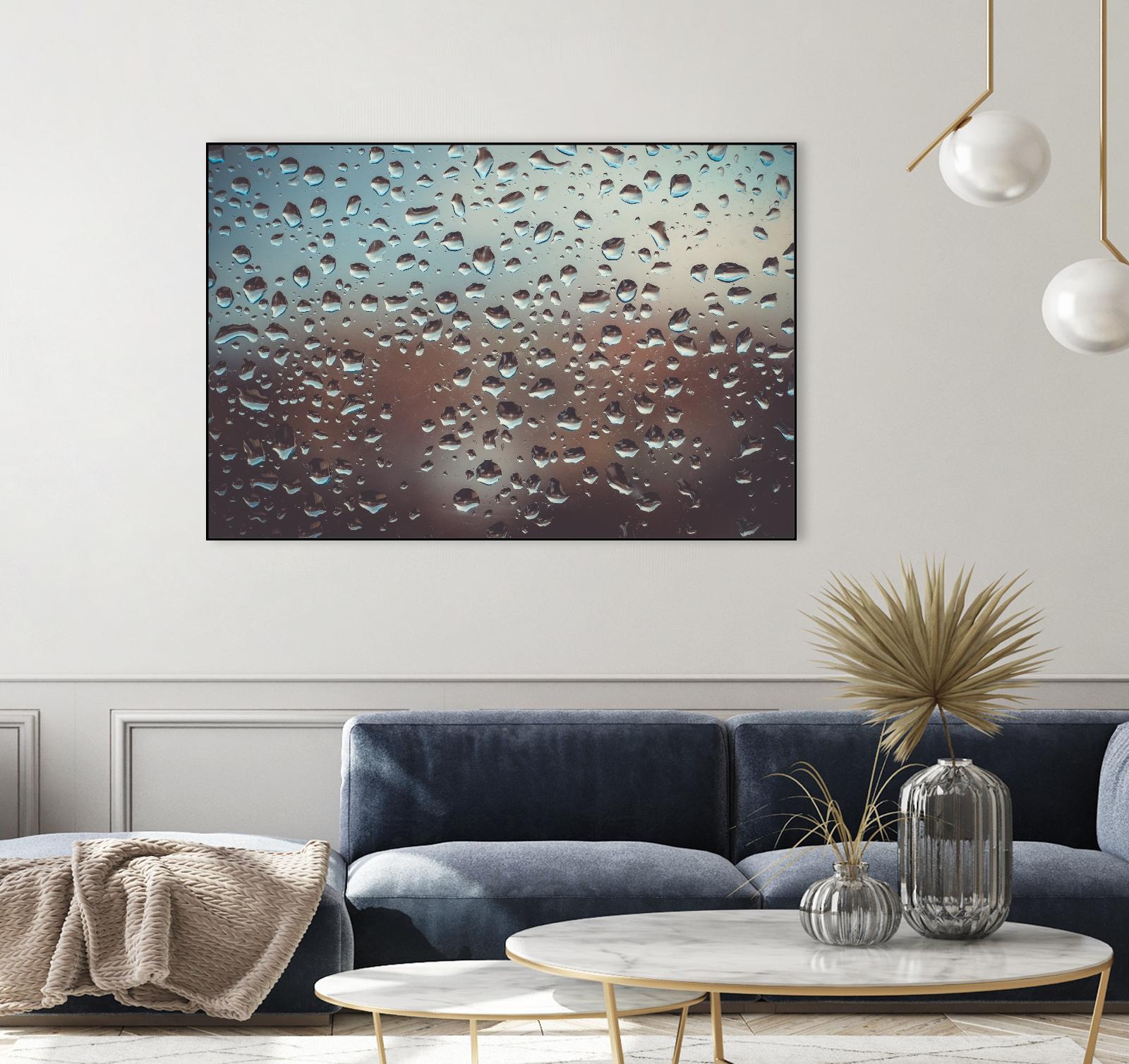 Rain drops by Pexels on GIANT ART - brown photo art