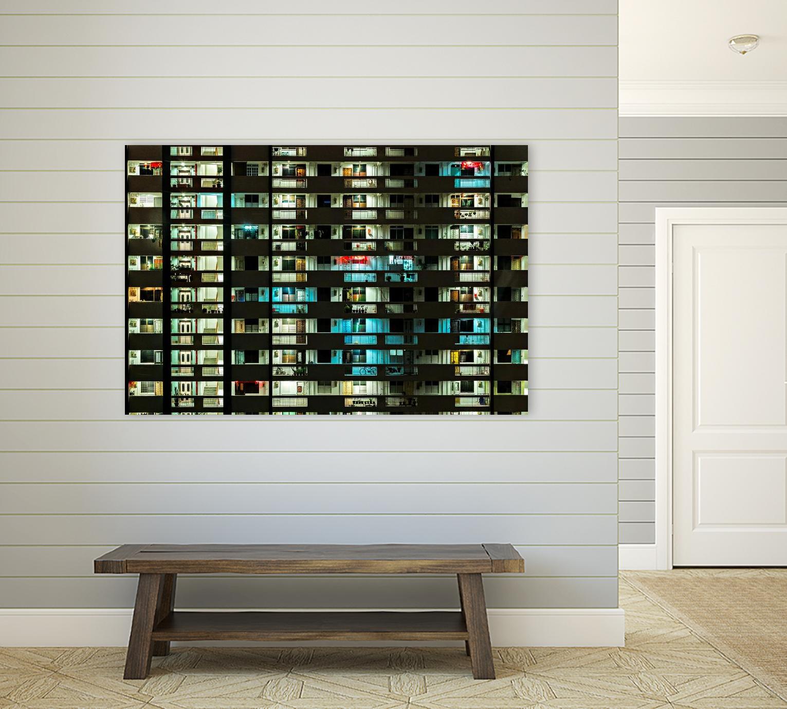 At night by Pexels on GIANT ART - white architectural