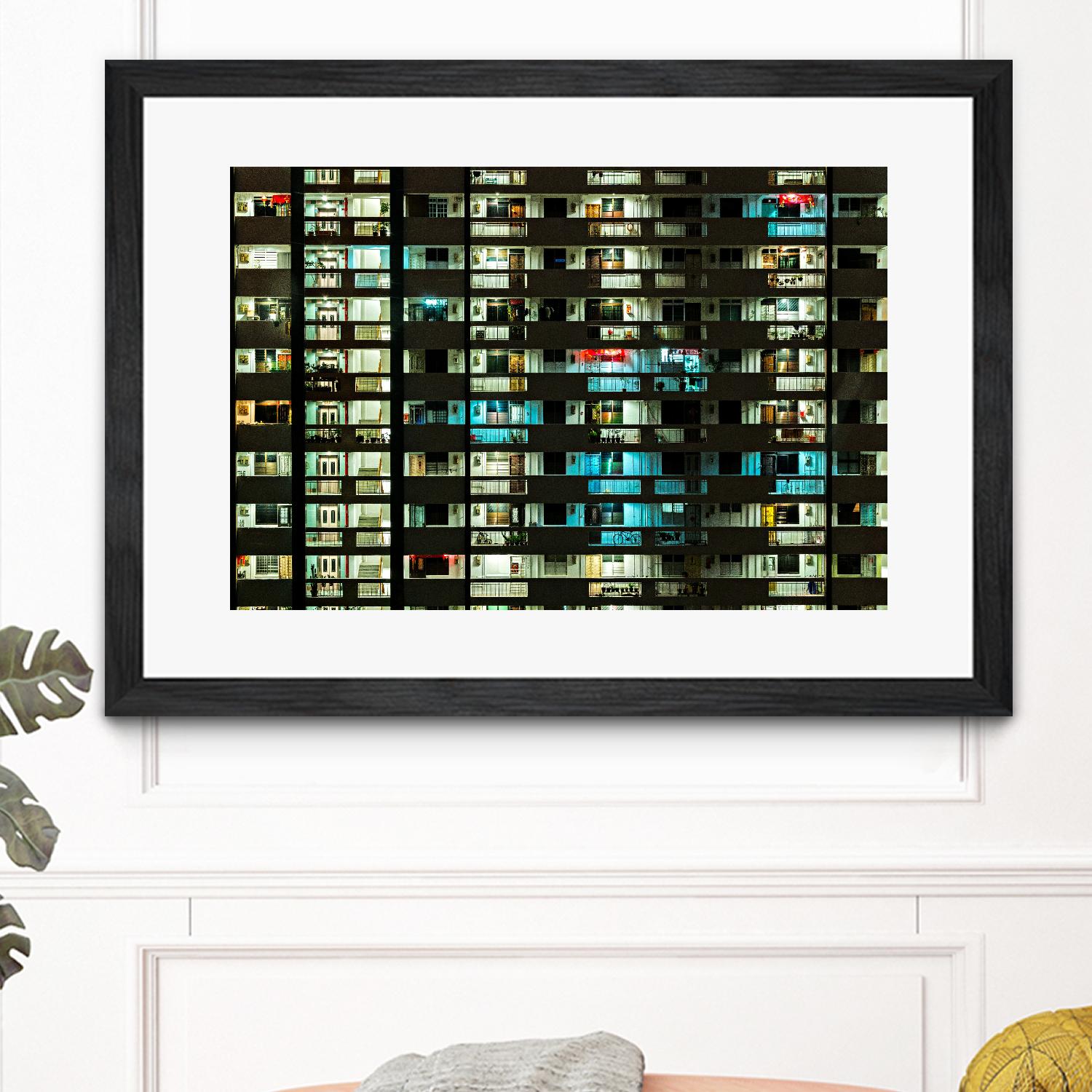 At night by Pexels on GIANT ART - white architectural