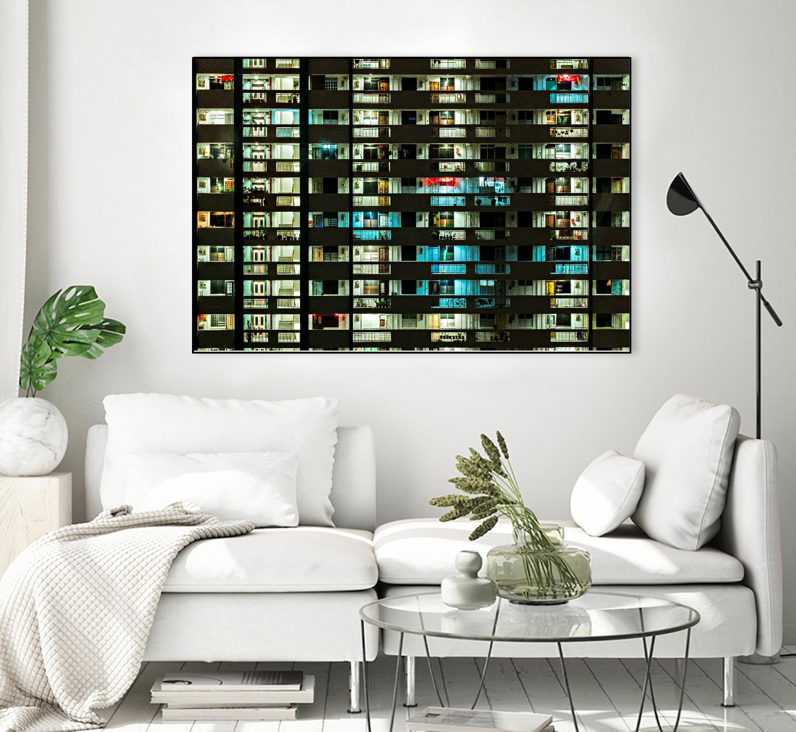 At night by Pexels on GIANT ART - white architectural