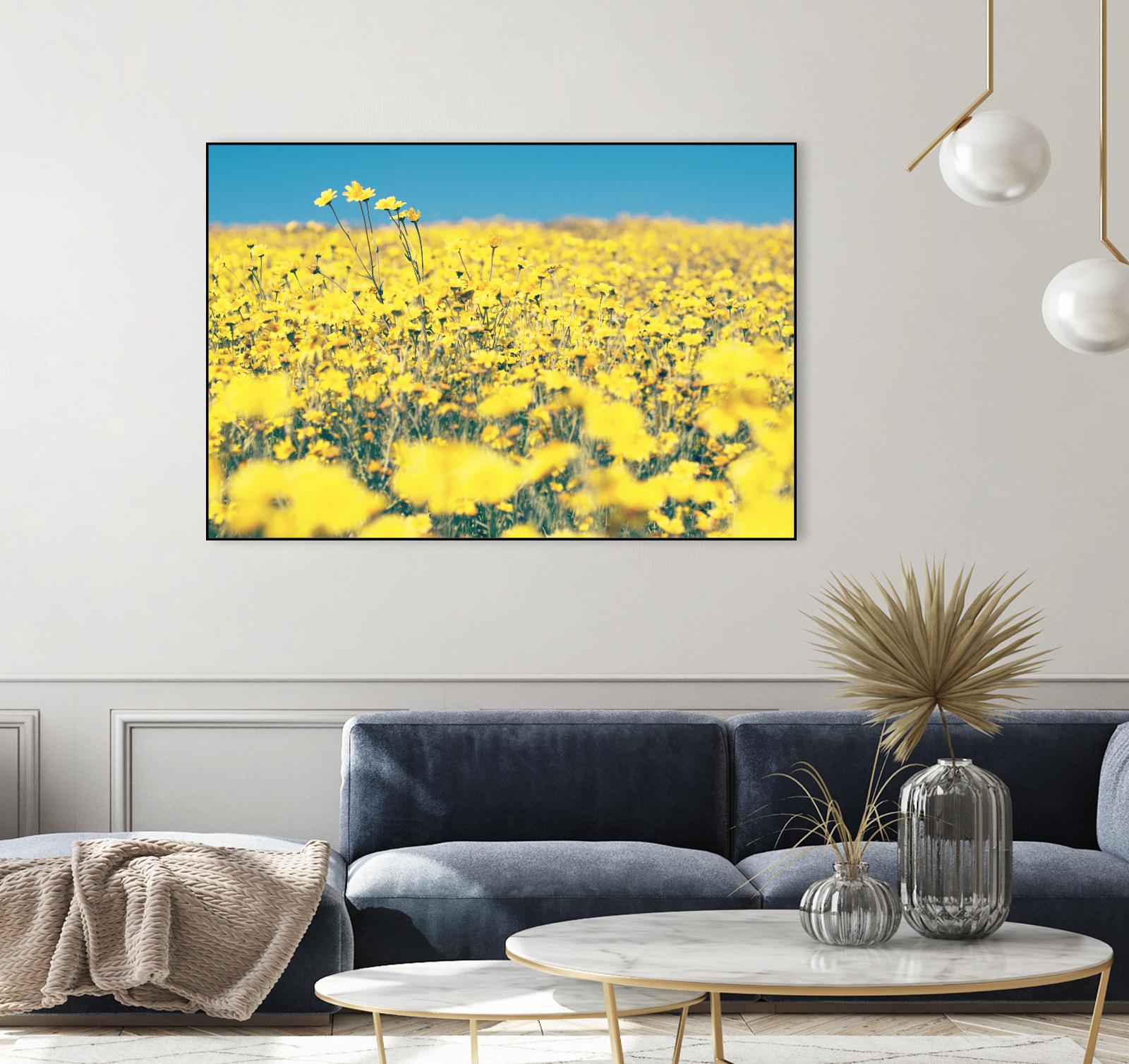 Yellow Floral by Pexels on GIANT ART - blue floral