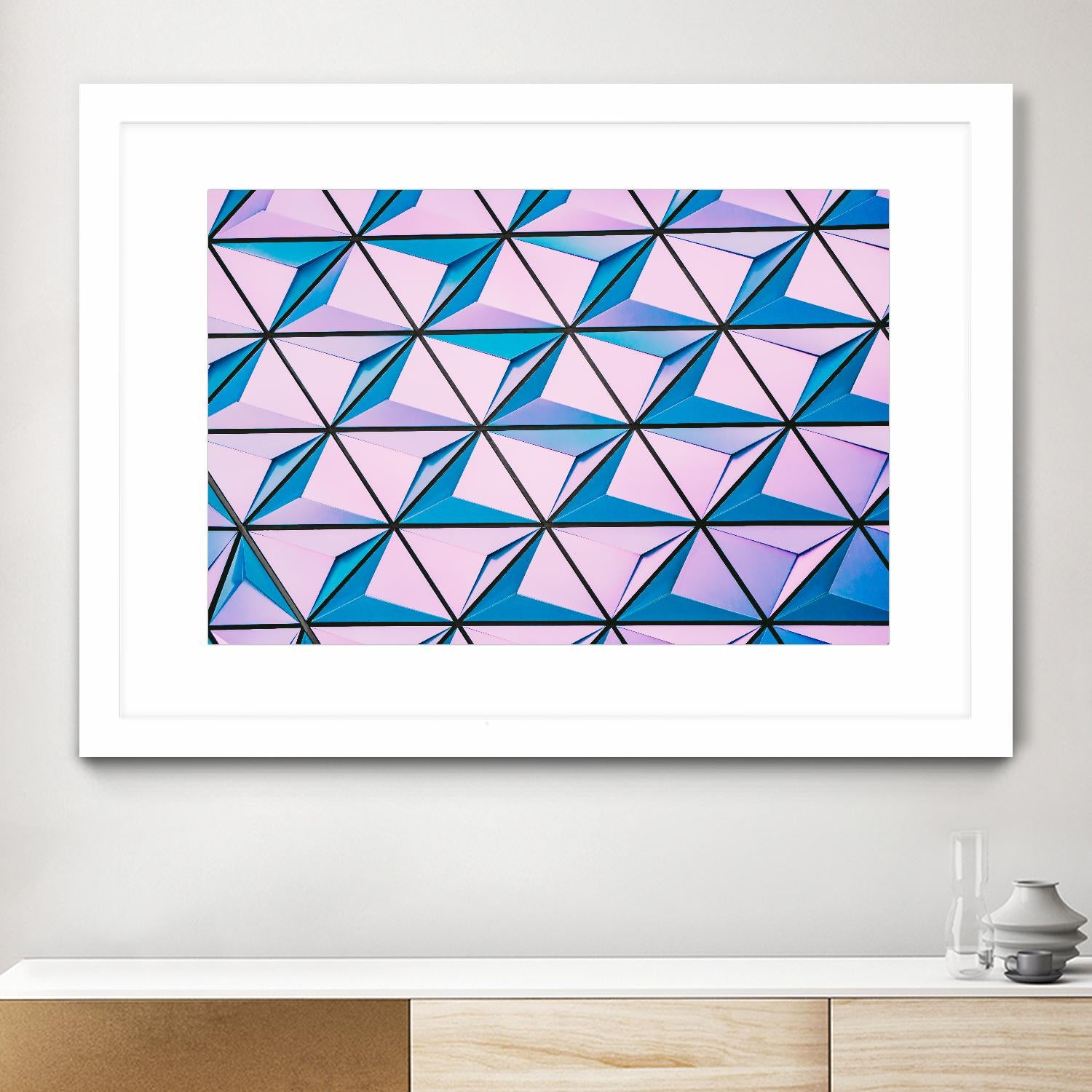 Geometrical Design by Pexels on GIANT ART - blue photo art