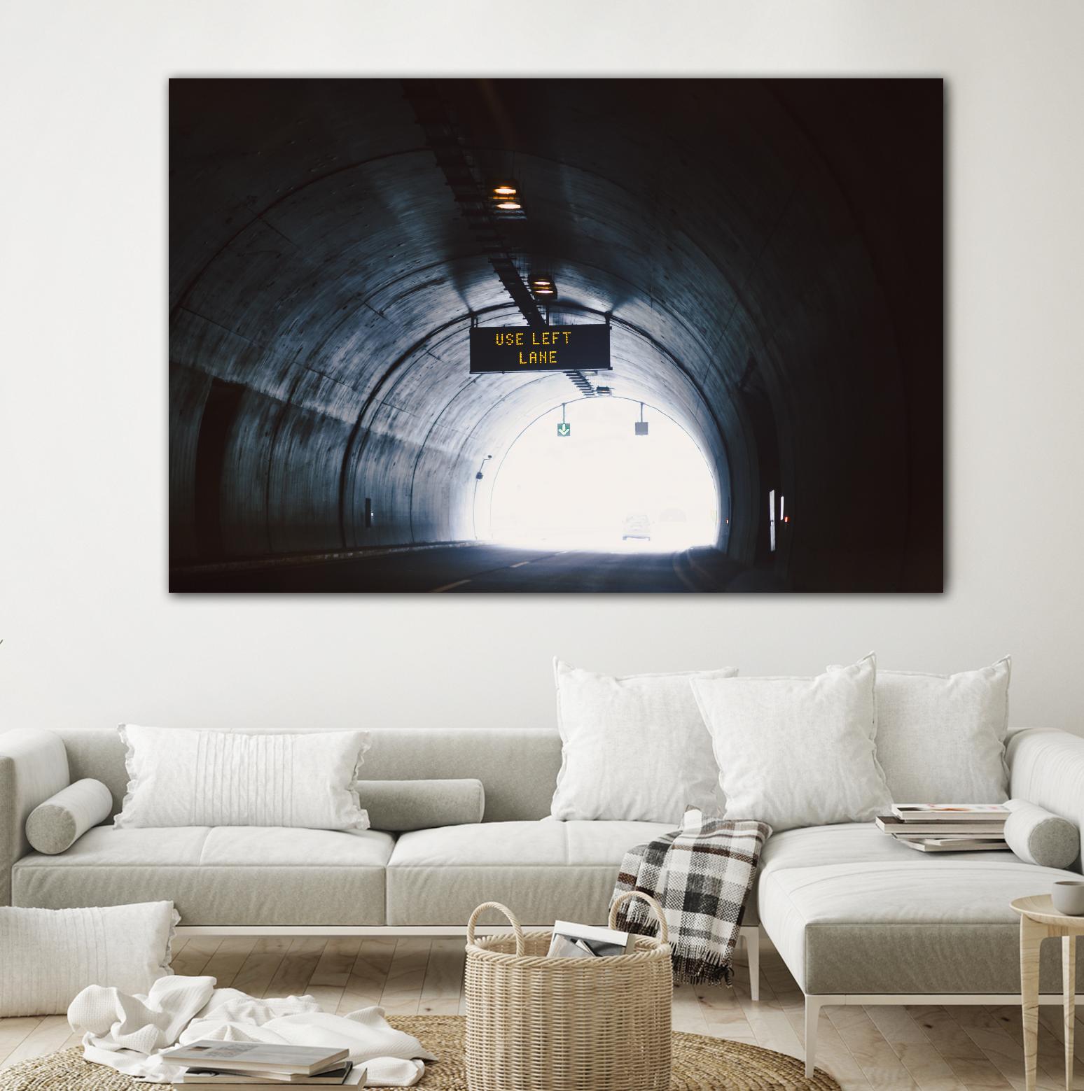 Use left lane by Pexels on GIANT ART - white photo art