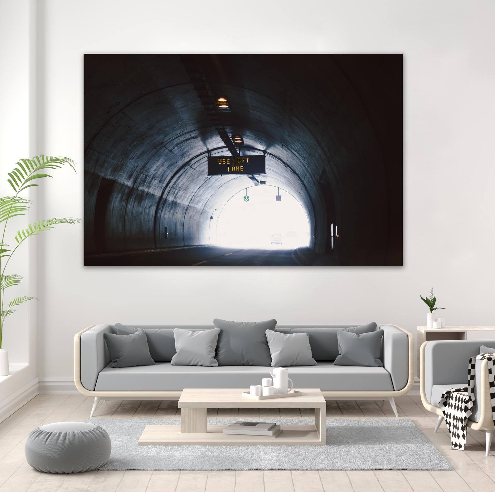 Use left lane by Pexels on GIANT ART - white photo art