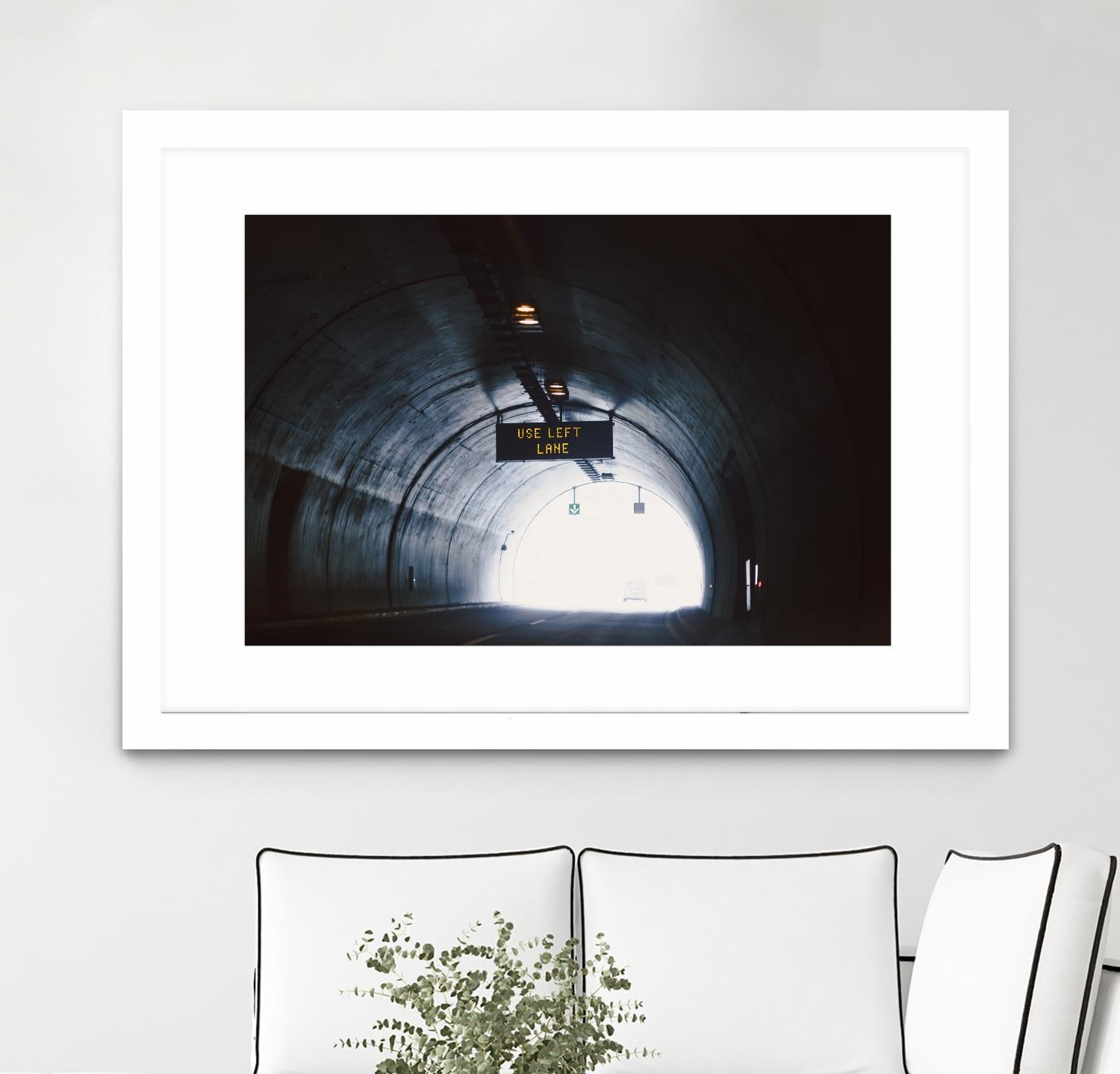 Use left lane by Pexels on GIANT ART - white photo art