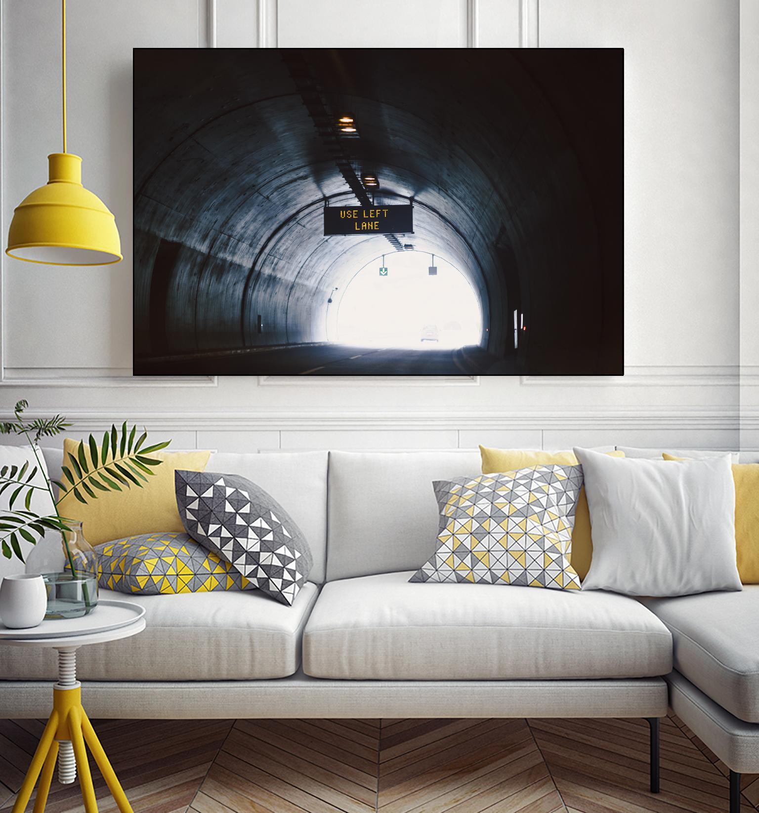 Use left lane by Pexels on GIANT ART - white photo art