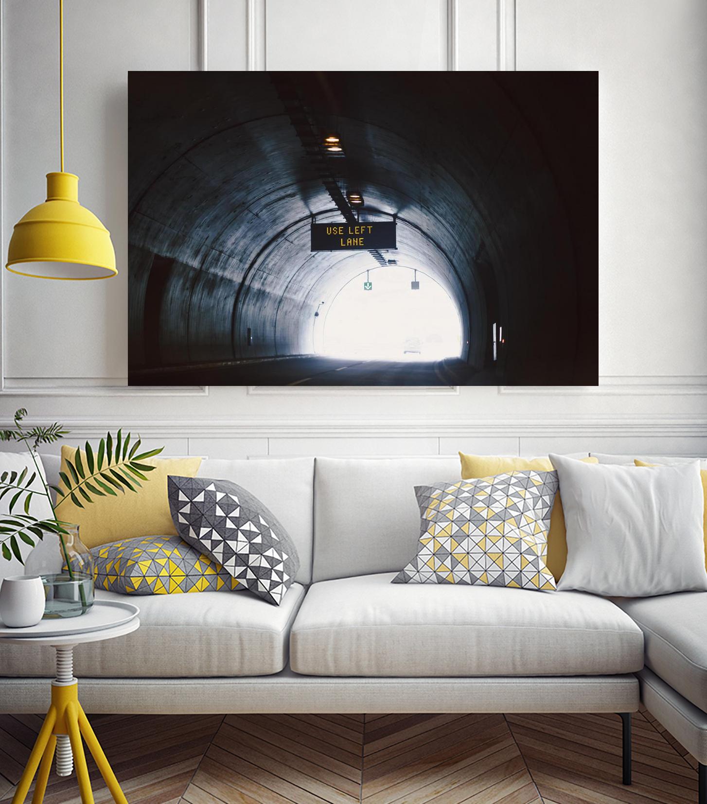 Use left lane by Pexels on GIANT ART - white photo art