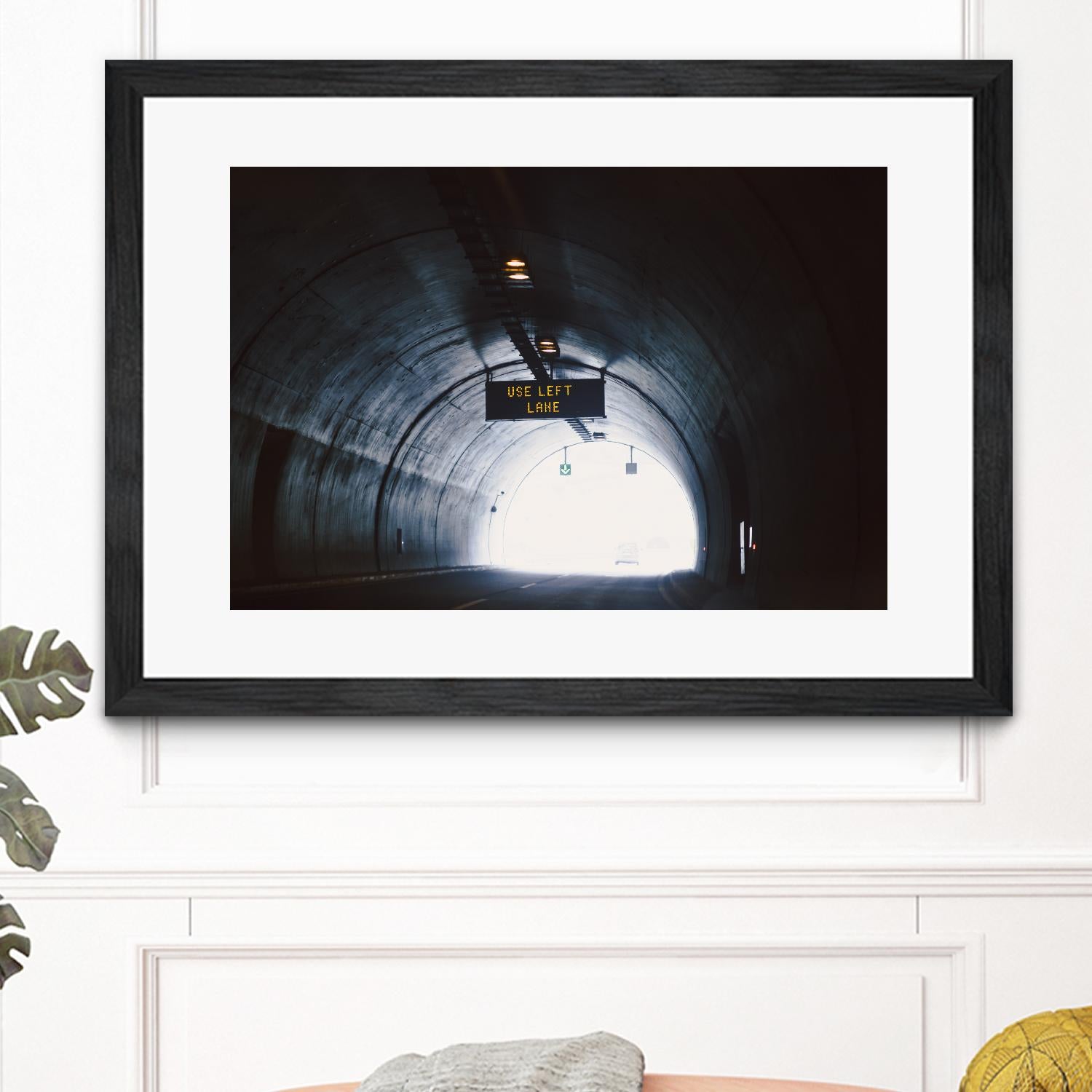 Use left lane by Pexels on GIANT ART - white photo art