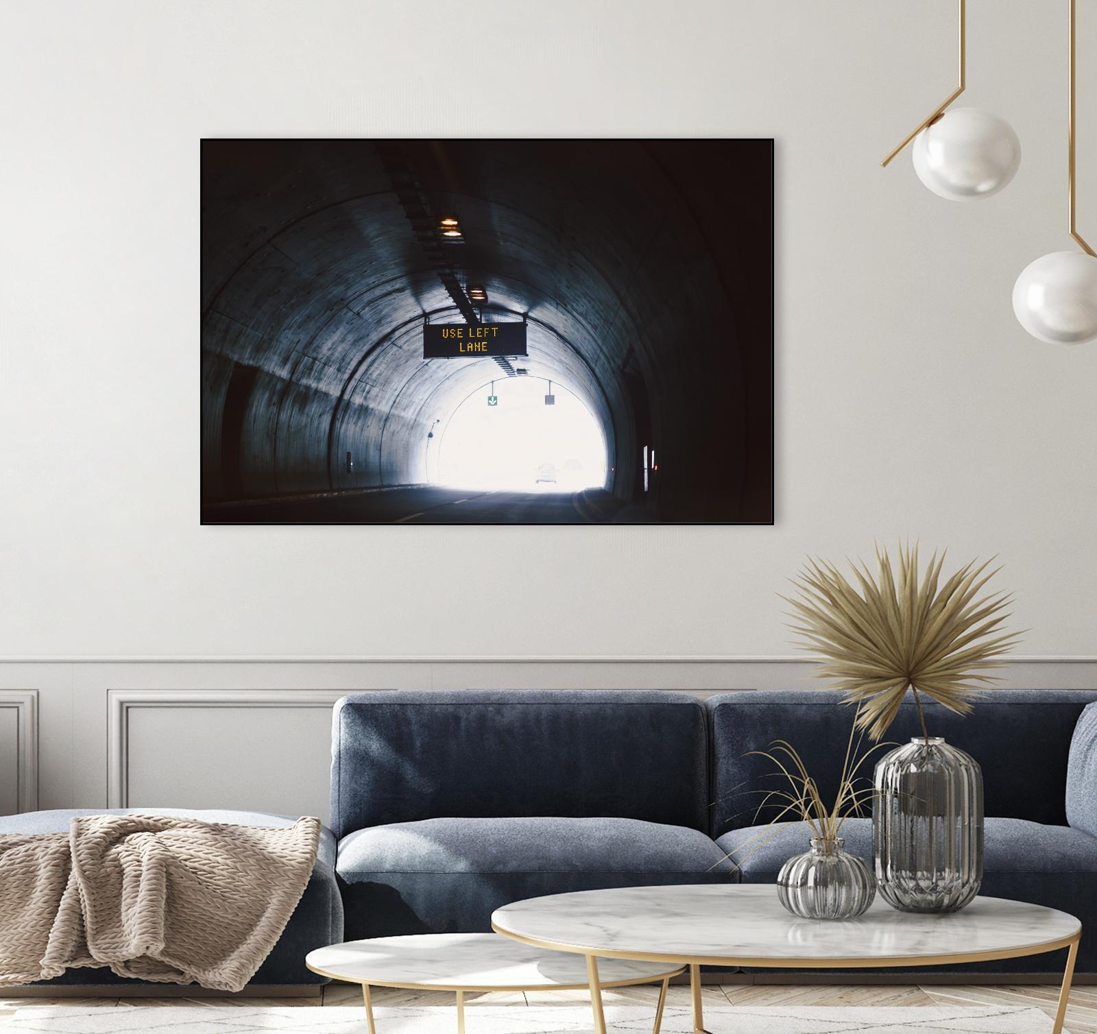 Use left lane by Pexels on GIANT ART - white photo art