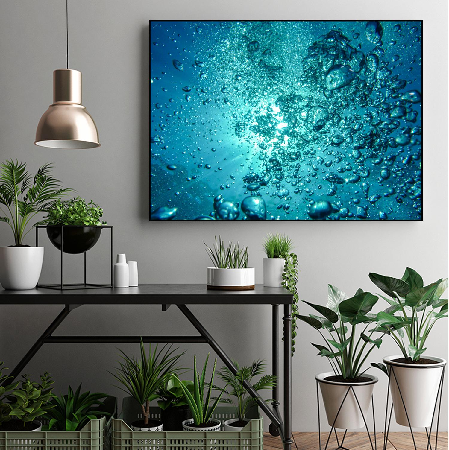 Bubbles by Pexels on GIANT ART - white sea scene