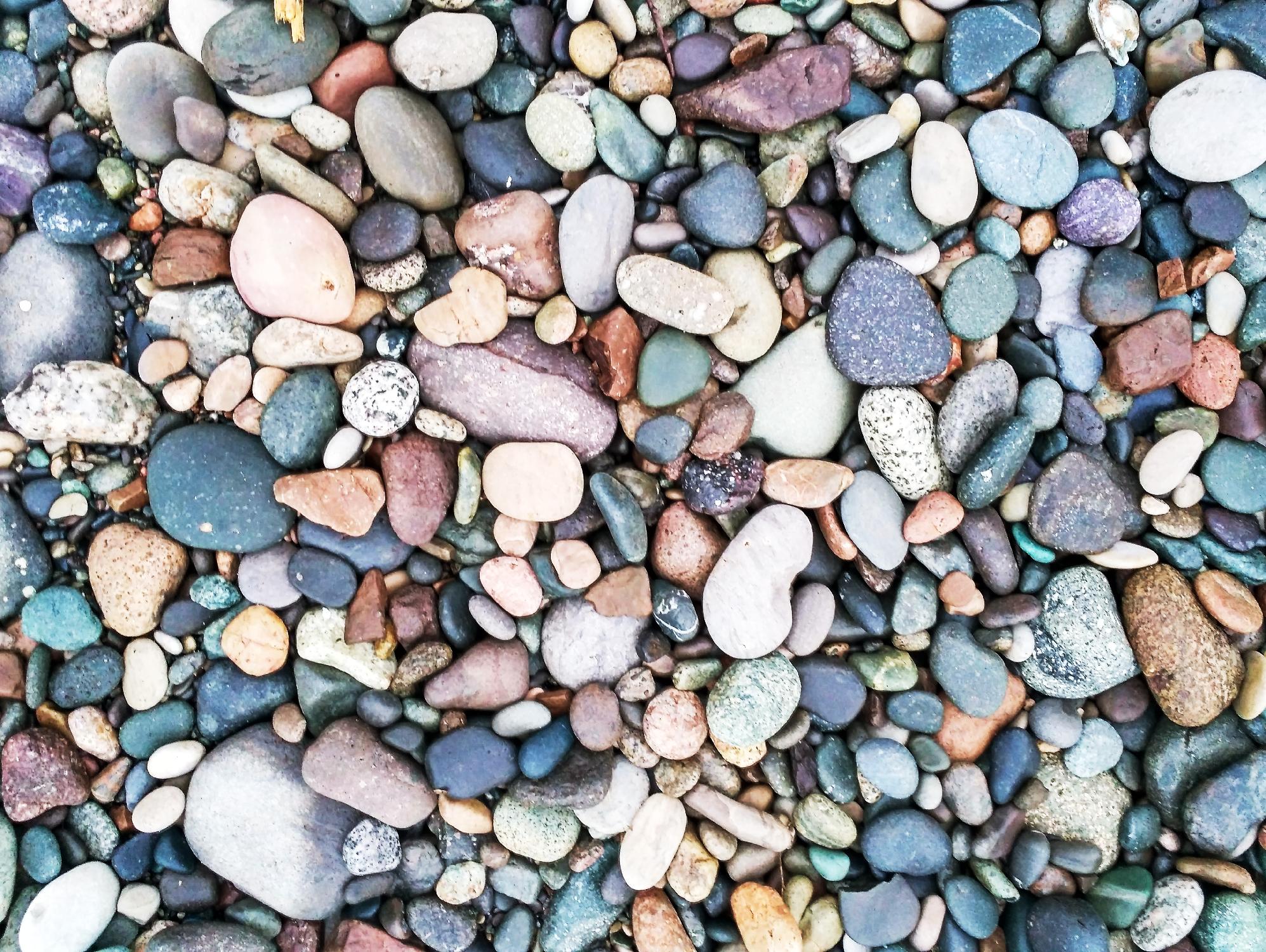 Pebbles by Pexels on GIANT ART - blue photo art