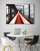 Red escalator by Pexels on GIANT ART - black photo art