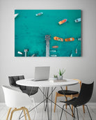 Boat traffic by Pexels on GIANT ART - orange sea scene